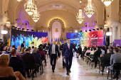 Presidential candidates take part in a debate in Bucharest ahead the first round of elections that will take part on the 4th of May