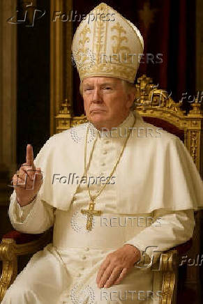 An artificial inteligence (AI) image shows U.S. President Donald Trump as the pope wearing a white cassock and papal headdress