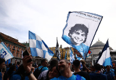 Serie A - Napoli fans gather before Napoli v Cagliari