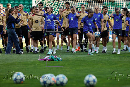 Entrenamiento del FC Barcelona previo a la final de la Liga de Campeones femenina