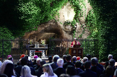 Pope Leo leads a Rosary prayer in the Vatican Gardens