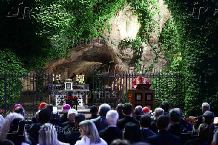 Pope Leo leads a Rosary prayer in the Vatican Gardens
