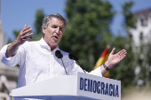 Manifestación del PP contra Sánchez bajo el lema 'Democracia o mafia'
