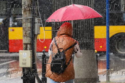 Rainy weather in Warsaw