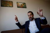 Guilherme Boulos durante entrevista na Câmara dos Deputados