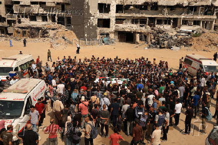 Funeral of Al Jazeera journalists in Gaza City