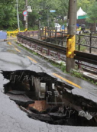 Heavy rain hits central region in South Korea