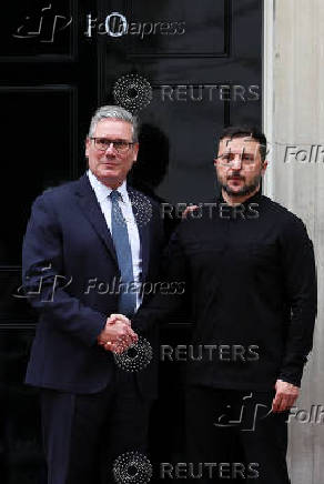 British PM Starmer and Ukrainian President Zelenskiy meet in London