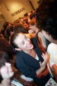 A empresária Lucia Moura no lançamento