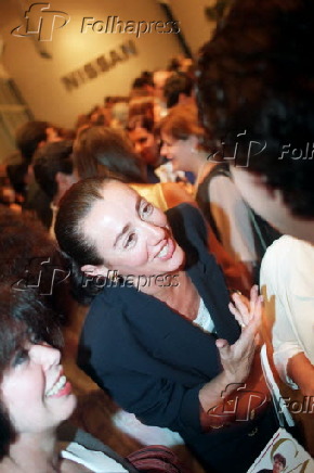 A empresária Lucia Moura no lançamento