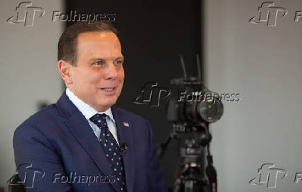 Doria dá entrevista no escritório do governo paulista em Brasília