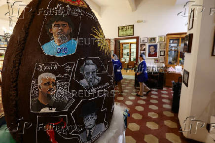 Gay-Odin chocolate factory pays tribute to Naples's rich history and chocolate-making tradition,during the celebration of the city's 2,500th anniversary.