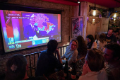 Canadian election watch party, in New York