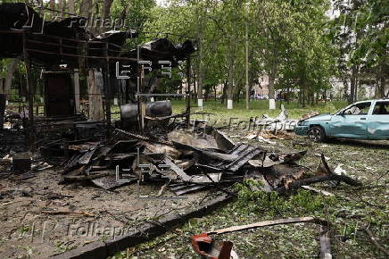 The aftermath of the overnight Russian attack in Ukraine's Kharkiv