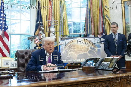 US President Trump speaks about Golden Dome missile defense shield