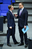 The lower house of parliament, the Bundestag, holds a plenum session in Berlin.