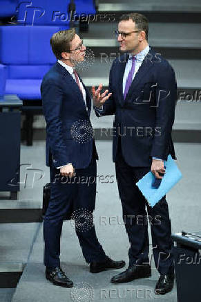 The lower house of parliament, the Bundestag, holds a plenum session in Berlin.