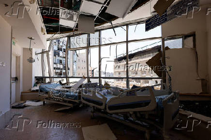 Aftermath of a missile strike from Iran on Israel, at Soroka Medical Center, in Be'er Sheva