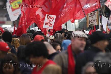 SAO PAULO, SP, 10.07.2025-ATO CONTRA O CENTRAO INIMIGO DO POVO