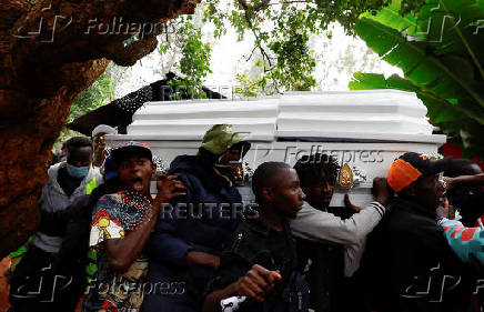 Burial of Boniface Kariuki, the hawker who was shot in the head by police during protests in Muranga