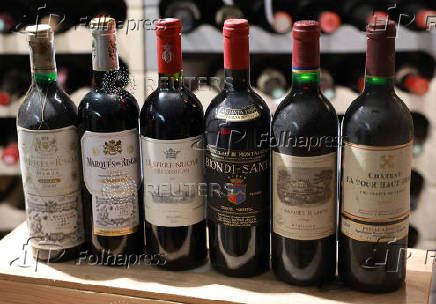 Bottles of European wines are pictured in a wine cellar in Berlin