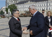 Israel's Foreign Minister Gideon Sa'ar visits Kyiv