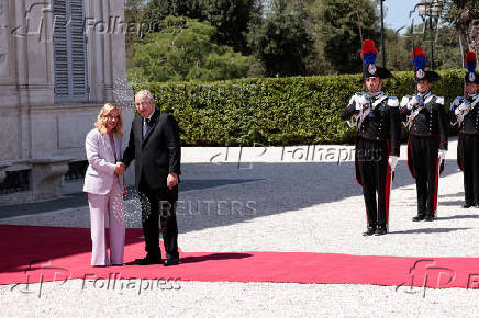 Italian PM Meloni meets Algerian President Tebboune at Italy-Algeria summit, in Rome