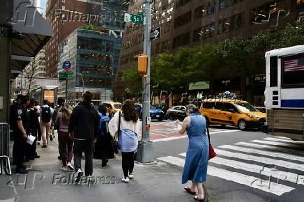 tráfego pesado em manhattan devido à unga 80.