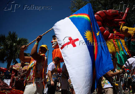 Desfile do bloco de carnaval Galo da Madrugada no Ibirapuera