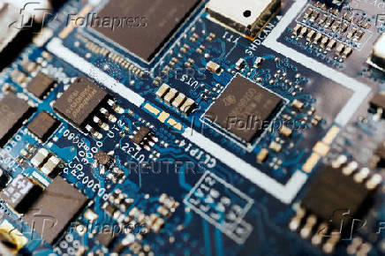 FILE PHOTO: FILE PHOTO: FILE PHOTO: Illustration picture of semiconductor chips on a circuit board