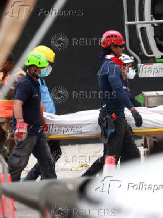 Aftermath of the Jet Set nightclub roof collapse, in Santo Domingo