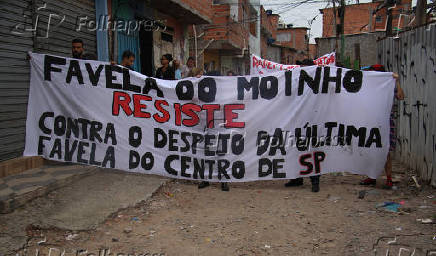 Desapropriação favela do Moinho causa protesto dos moradores