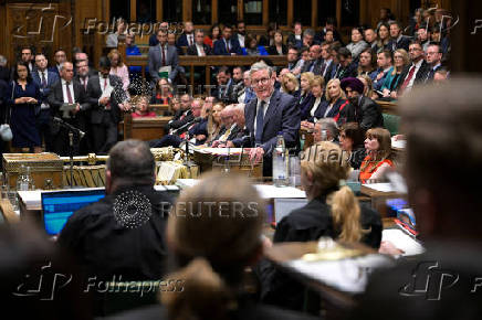 Prime Minister's Questions at the House of Commons in London