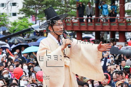 South Korea's presidential candidate Kim Moon-soo campaign event