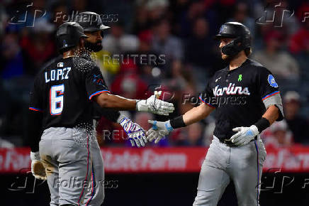MLB: Miami Marlins at Los Angeles Angels