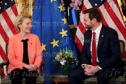 FILE PHOTO: U.S. VP JD Vance attends a bilateral meeting at the U.S. Ambassador's residence, in Paris
