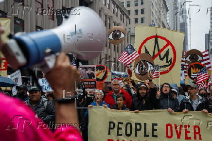 No Kings Protest against Donald Trump in New York