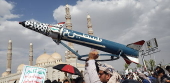 Houthis protest against US, Israel