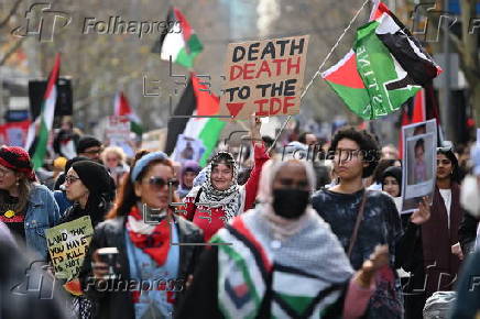 Pro-Palestine protest in Melbourne, Australia