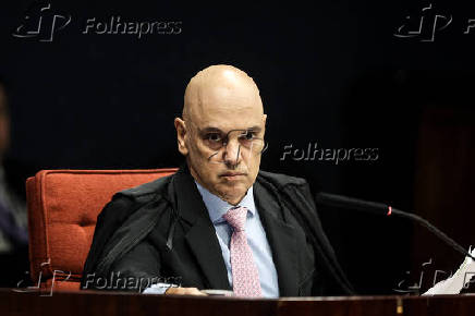 Alexandre de Moraes durante julgamento da trama golpista
