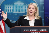 White House press secretary Karoline Leavitt holds a briefing in Washington