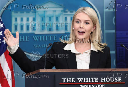 White House press secretary Karoline Leavitt holds a briefing in Washington