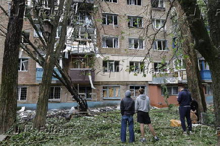 Aftermath of overnight Russian attack in Kyiv