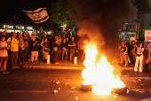 Protest to demand the release of Israeli hostages in Gaza, in Tel Aviv