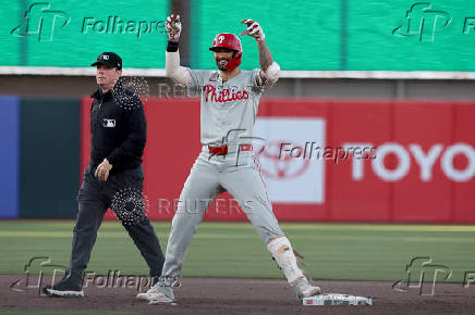MLB: Philadelphia Phillies at Athletics