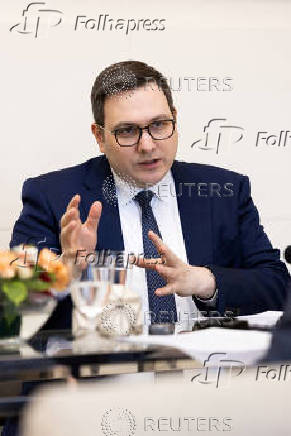 FILE PHOTO: Jan Lipavsky attends an interview in Prague