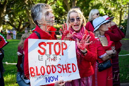 Protesters rally for Gaza in Sydney, Austalia