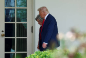 U.S. President Donald Trump arrives at the White House, in Washington