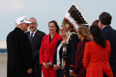 U.S. President Trump arrives in Calgary