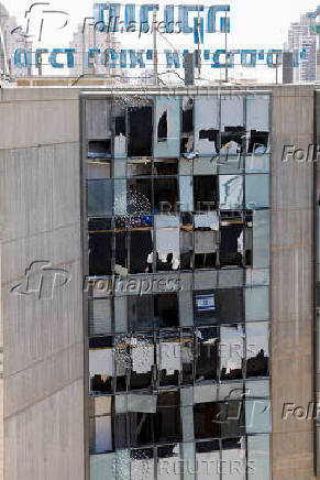Aftermath of a missile strike from Iran on Israel, at Soroka Medical Center, in Beersheba